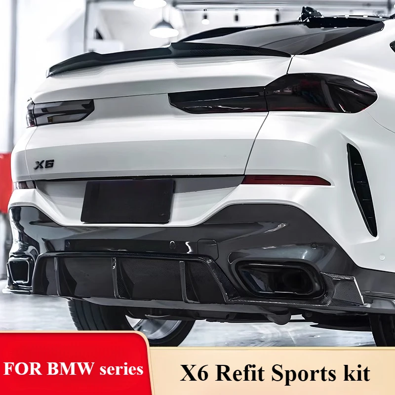 FOR BMW X6 Black Knight Kit modified rear lip small surround Black Knight tail lip Sports appearance kit