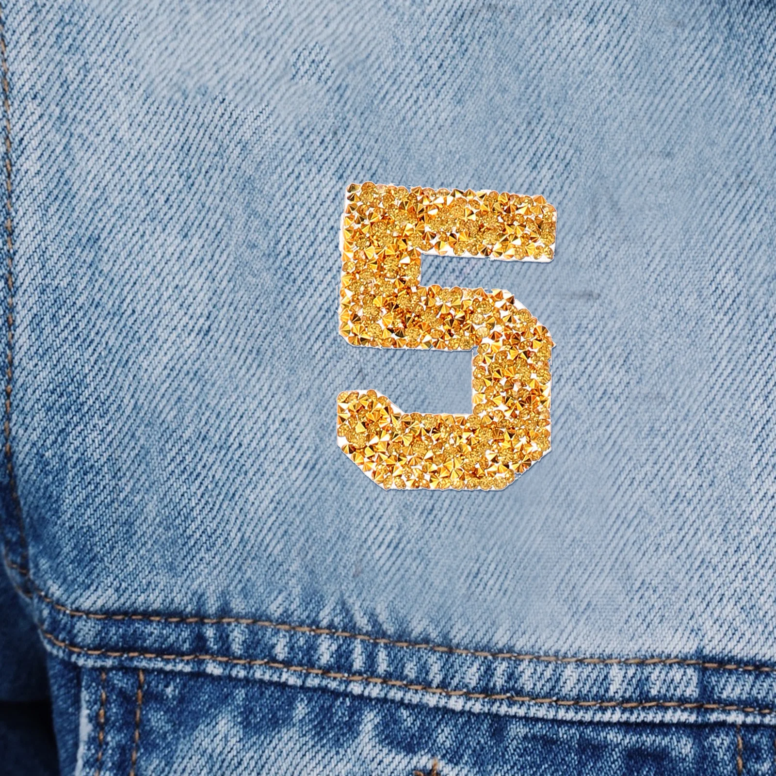 

1Set Rhinestones Number Iron on Patch Wear Resistant Clothes Accessory for Sweaters Shirts Shoes Bags DIY Embellishment Repair