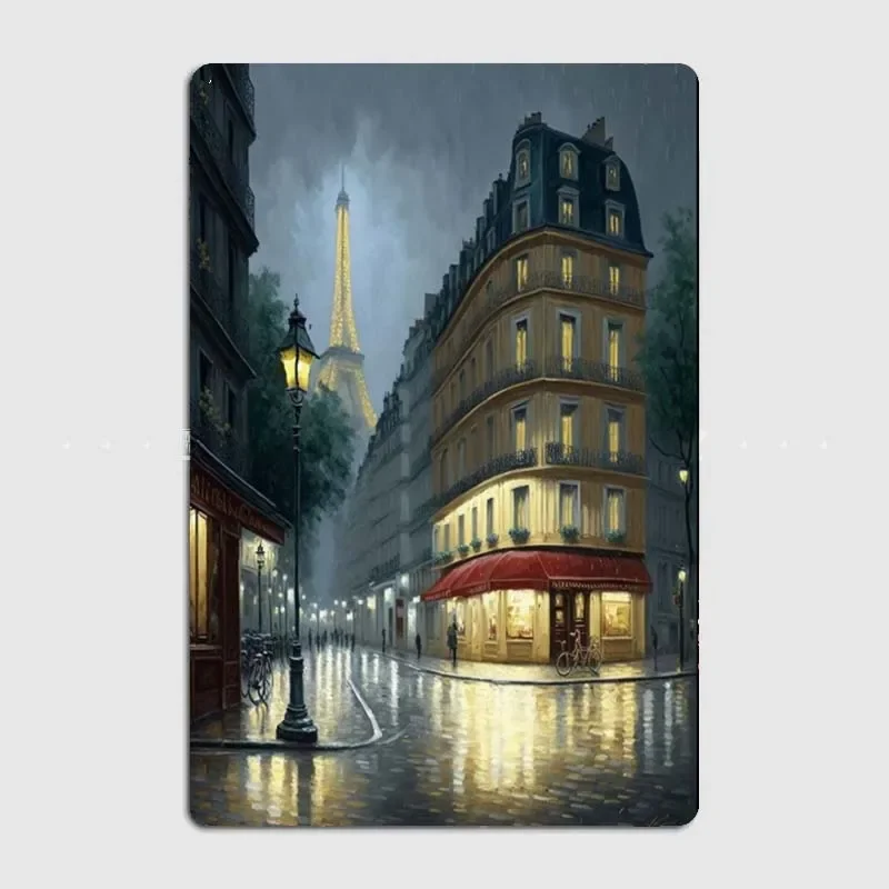 

Французская винтажная металлическая табличка с принтом, идеальный настенный Декор для дома, комнаты, классического ресторана и бара