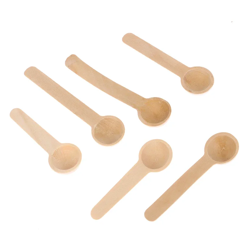 1pc Small Spoons Kitchen Seasoning Honey Coffee Kitchen Cooking Coffee Bean Salt Spice Jars Wooden Measuring Spoons Tools