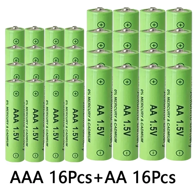 1,5V AA+AAA Ni Mh oplaadbare batterij, AAA Alkaline 3800-3000Mah, voor zaklampen, speelgoed, klokken, MP3, nikkel-waterstofbatterijen