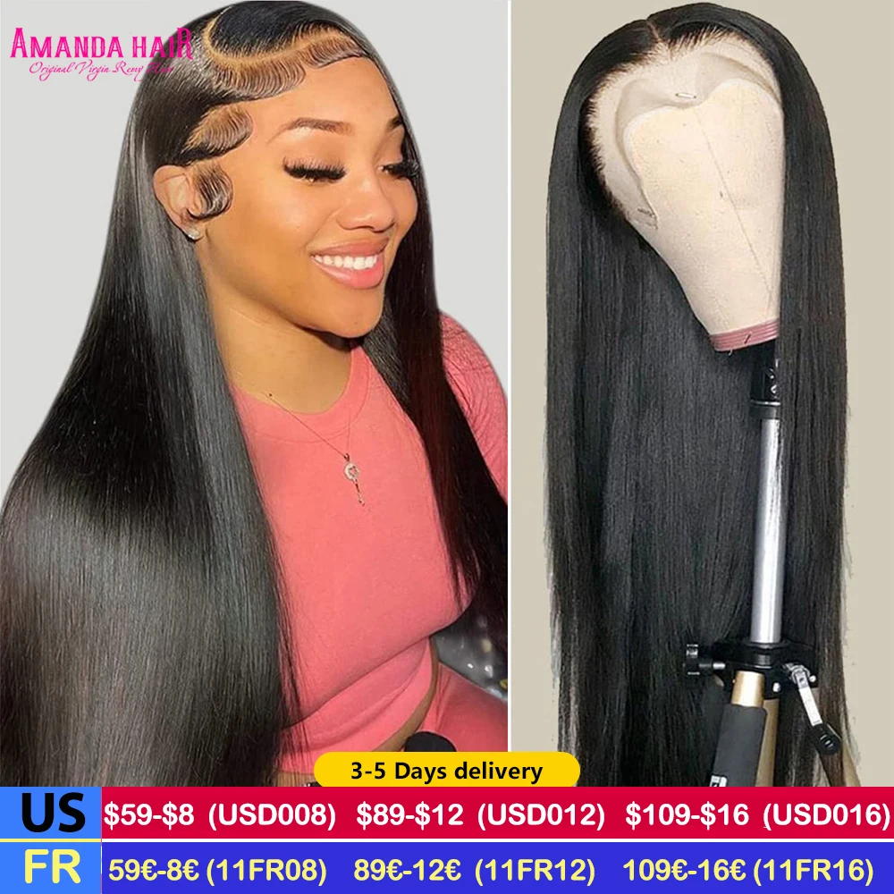 

HD Lace Frontal Wig 28 30 inch Straight Human Hair Wigs 220% 13x4/6 Transparent Lace Front Wigs 5x5 Human Hair Lace Closure Wigs