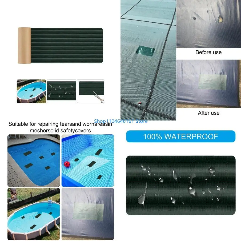

Pool Safe Covers Repair Patches Adhesive Pool Covers Repair Tape Swimming Pool Covers Repair Patches 8X40in 8X80in