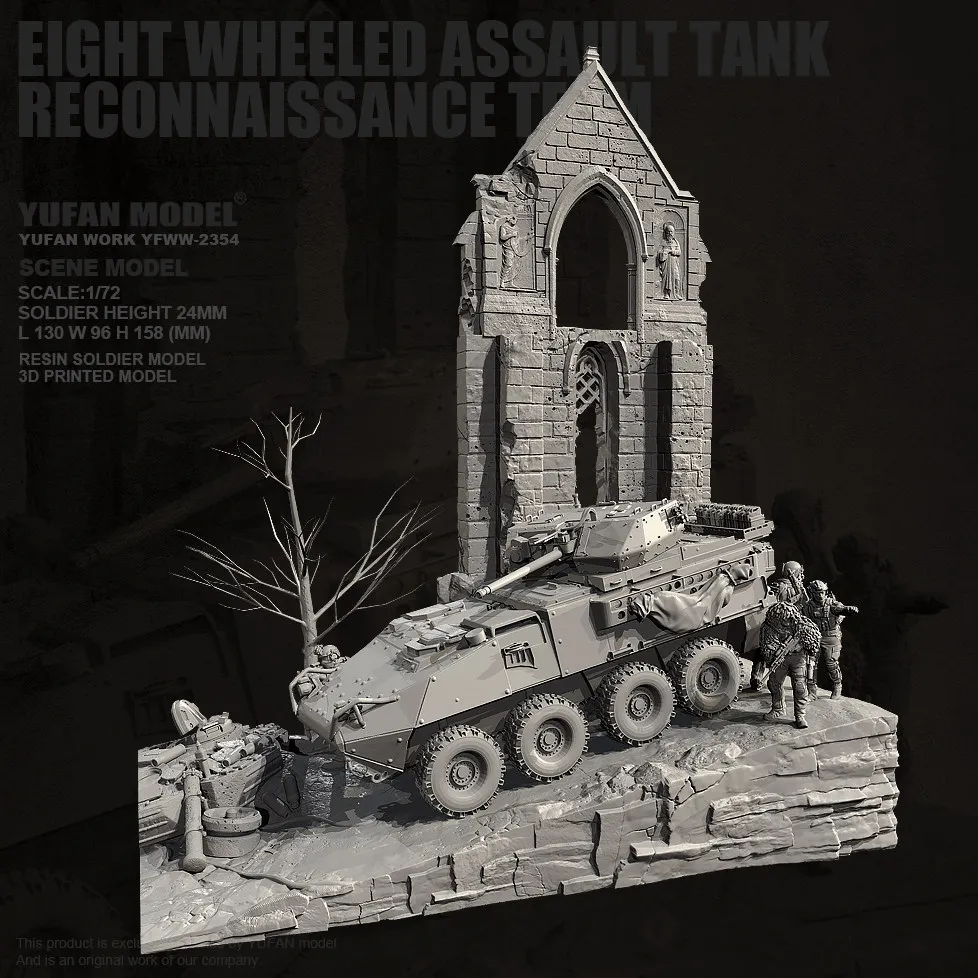 

Оригинальный набор YUFAN: Боевая группа на восьмиколесном бронированном транспорте (масштаб 1/72, полный комплект) YFWW-2354+3D