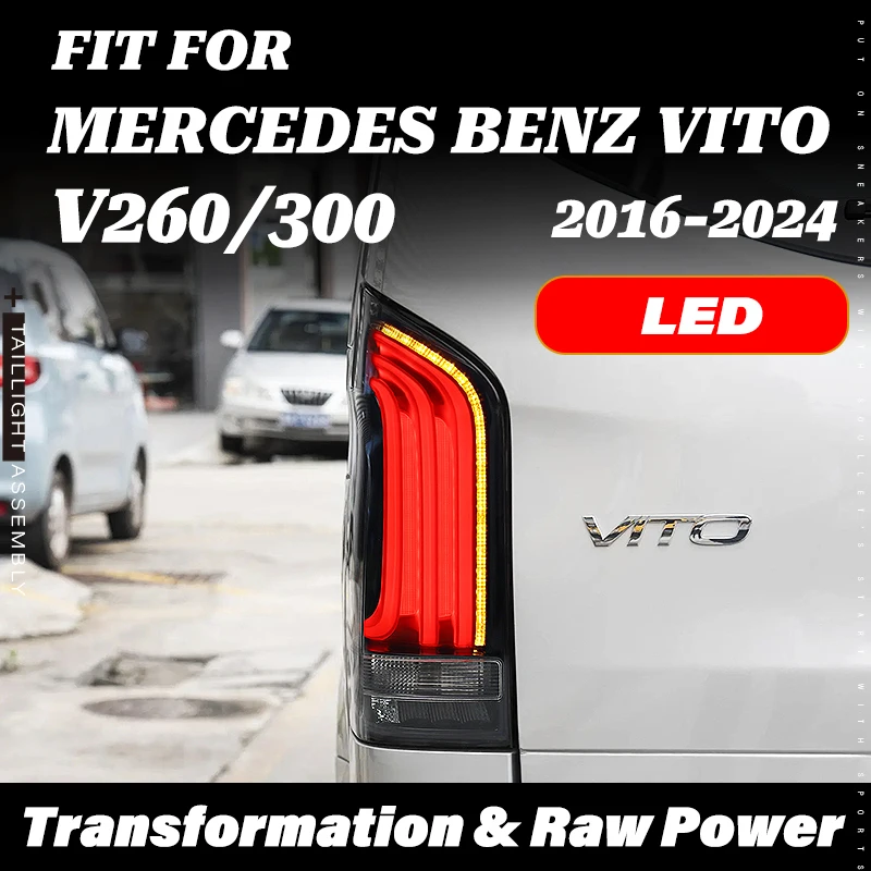 For M-Benz Vito Metris W447 2016-2023 V-Class OEM+ Upgrade LED TailLight Assembly VIP Airport Transfer Maybach Clones Sequential