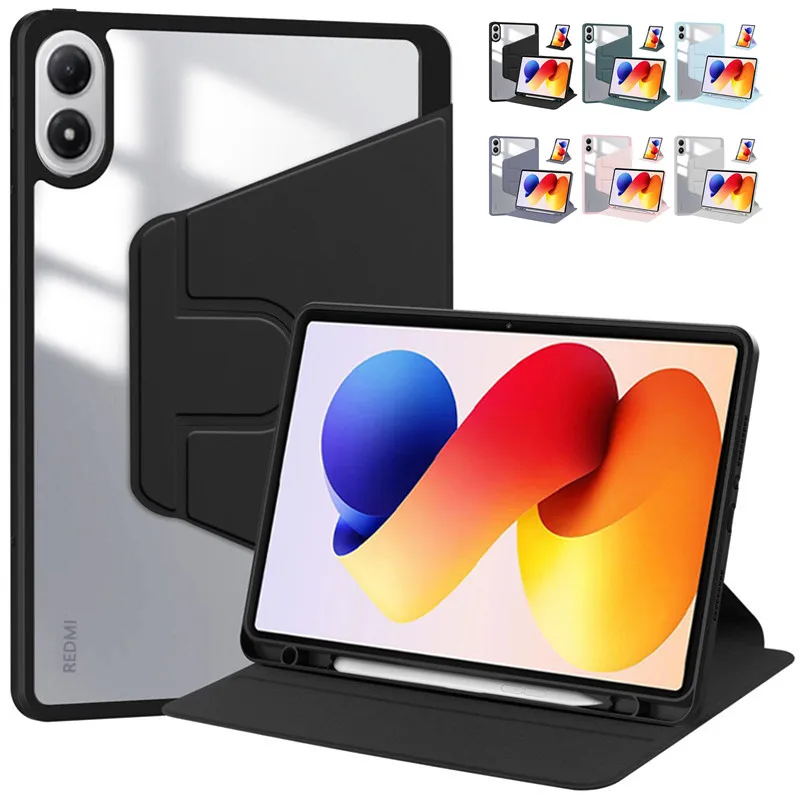 For Redmi Pad 2 Pro 12.1 inch 2025 Case Rotating With Pencil Holder Acrylic Back Funda Xiaomi Redmi Pad 2 Pro 12.1