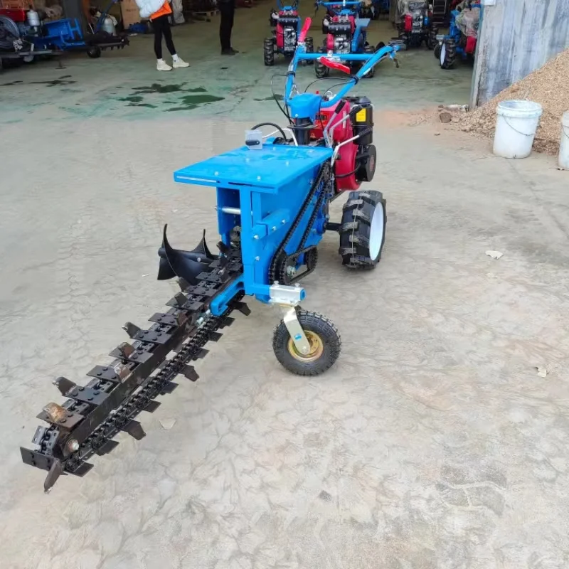 New Automatic Pipeline Trencher - Mini Handheld Chain-Type Cable Trencher Multi-Functional Manual Cable Trencher