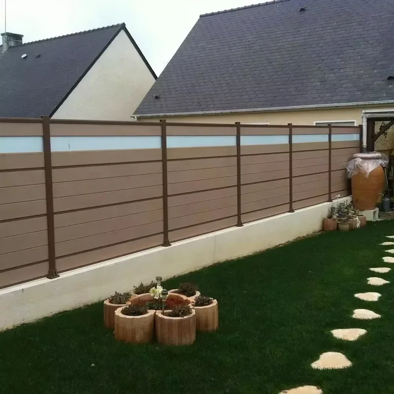 Hot Sale WPC Garden Fence Panels Eco-friendly Waterproof Outdoor Privacy Fencing Nature 3D Modeling European Style Custom
