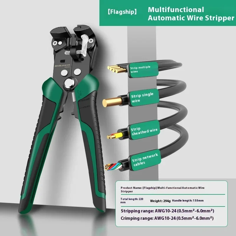 Automatic 5-in-1 Wire Stripper Multitool Electrician Repair Pliers - Stripping Cutter Crimping Cable Management Tool