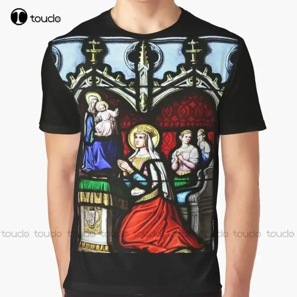 St Matilda Catholic Saint Matilda Graphic T-Shirt Digital Printing Tee Shirts Streetwear Xxs-5Xl New Popular Unisex