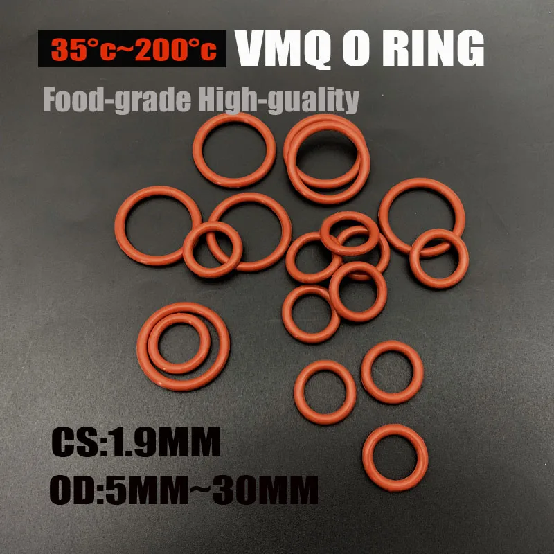 10Pcs Red Silicone …