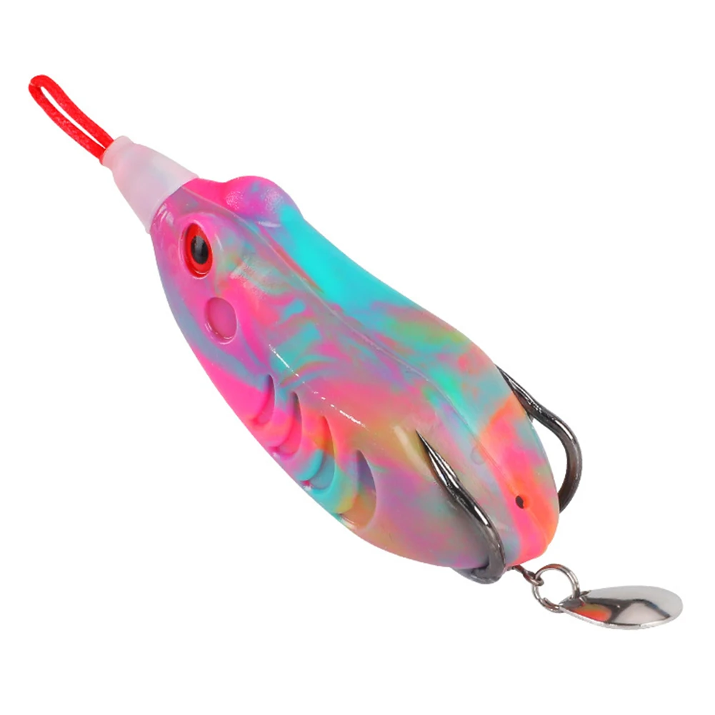 High Quality and Wear Resistant Double Propeller Frog Soft Baits Lure Topwater Ray Frog Artificial Bait 75cm 14g