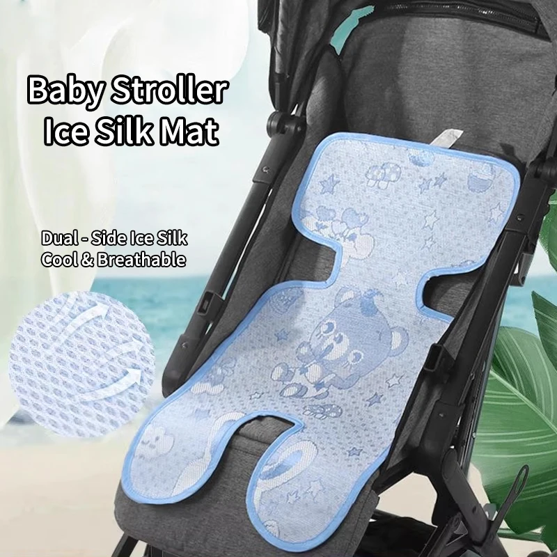 

Baby Stroller Ice Silk Mat Universal Washable Cooling Mat Cushion for Stroller Car Seat High Chair Pushchair Sleeping Cushion