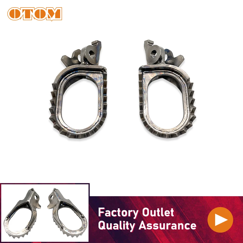 OTOM Motorcycle Titanium Alloy Footpegs Foot Rest Pegs Pedals Footrest For HONDA CRF250R CRF450R CRF250X CRF450X CRF 150R 1100L