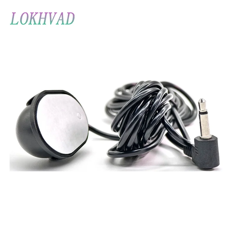 Mini Car Microphone 3.5mm Wired Microphone for Car Stereo Audio Hands-Free Mic for DVD Radio Player Paste Type Mini Microfono