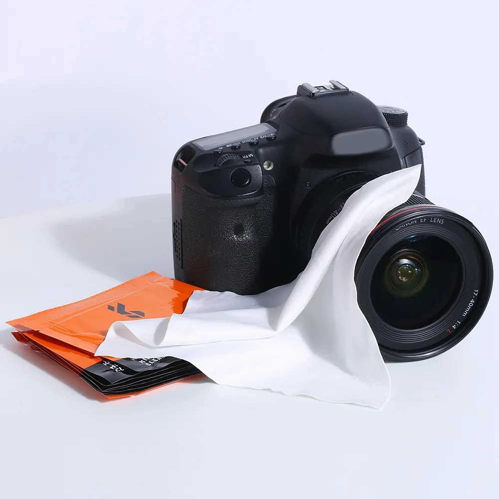 K&F Concept 20 Pcs Microfiber Cleaning Cloths Individually Vacuum Wrapped for Camera Lens Cell Phones LCD Screens and Glasses