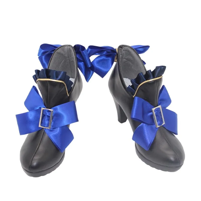 Genshin Impact Furina de Fontaine Cosplay Shoes PU Boots Props for Halloween Carnival Party Christmas Customizable Costume
