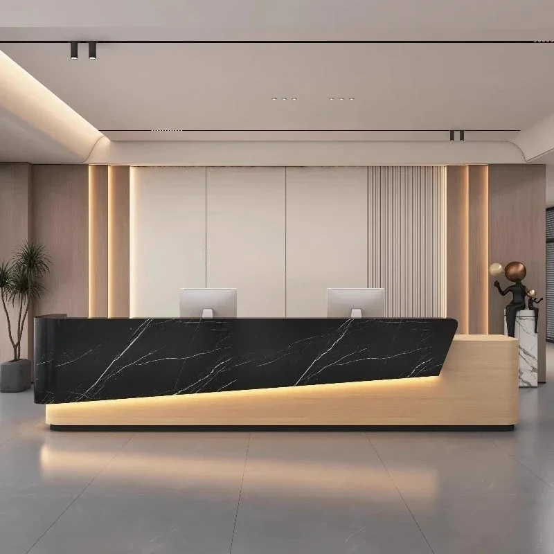 مكتب استقبال الشركة عرض صالون تجميل عالي الجودة مكاتب عملاء فاخرة تصميم حديث للكبار أثاث Escrivaninha #5