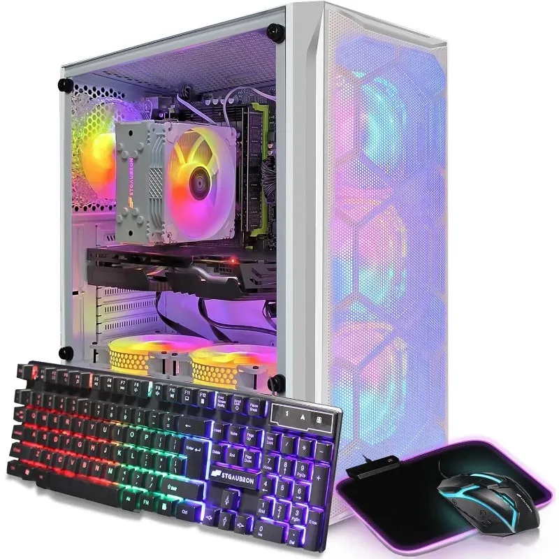 Desktop da gioco, Radeon RX 590 8G GDDR5, Core Xeon E5 2,5G fino a 3,3G, memoria 32G, SSD 1T, WiFi 600M, BT 5.0, ventola RGB