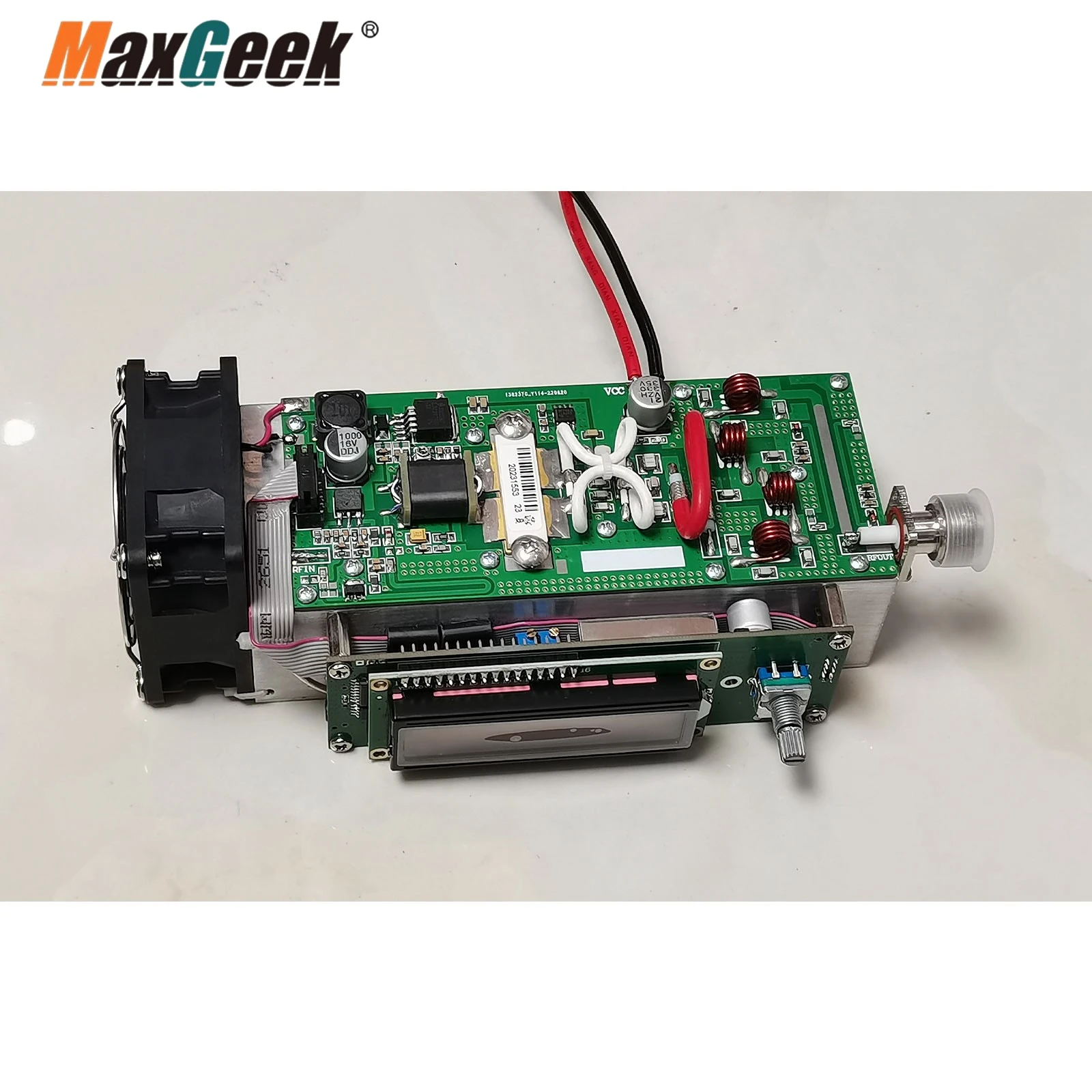 Maxgeek 0-150W 83-108MHz Adjustable Stereo FM Transmitter with Full Protection Design for Ham Radio Station