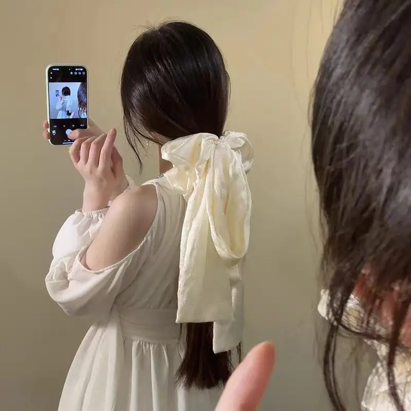 

Набор резинок для волос с французским винтажным бантом — элегантные атласные резинки для волос с акцентами на ленте, роскошные аксессуары для волос для женщин