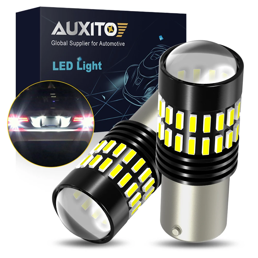 

AUXITO 2Pcs BA15S P21W LED Bulbs Canbus Error Free S25 1156 LED Tail Signal Lights DRL for BMW AUDI VW Skoda Octavia 2 FL Lada