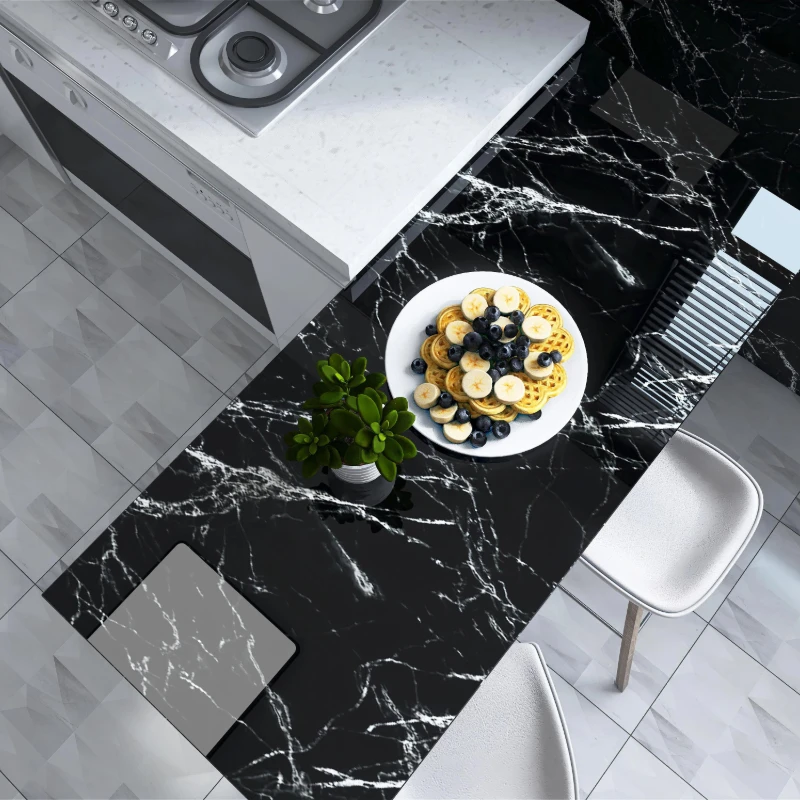 Kitchen anti-grease sticker, heat-resistant, waterproof and moisture-proof self-adhesive wallpaper for cabinets and tables