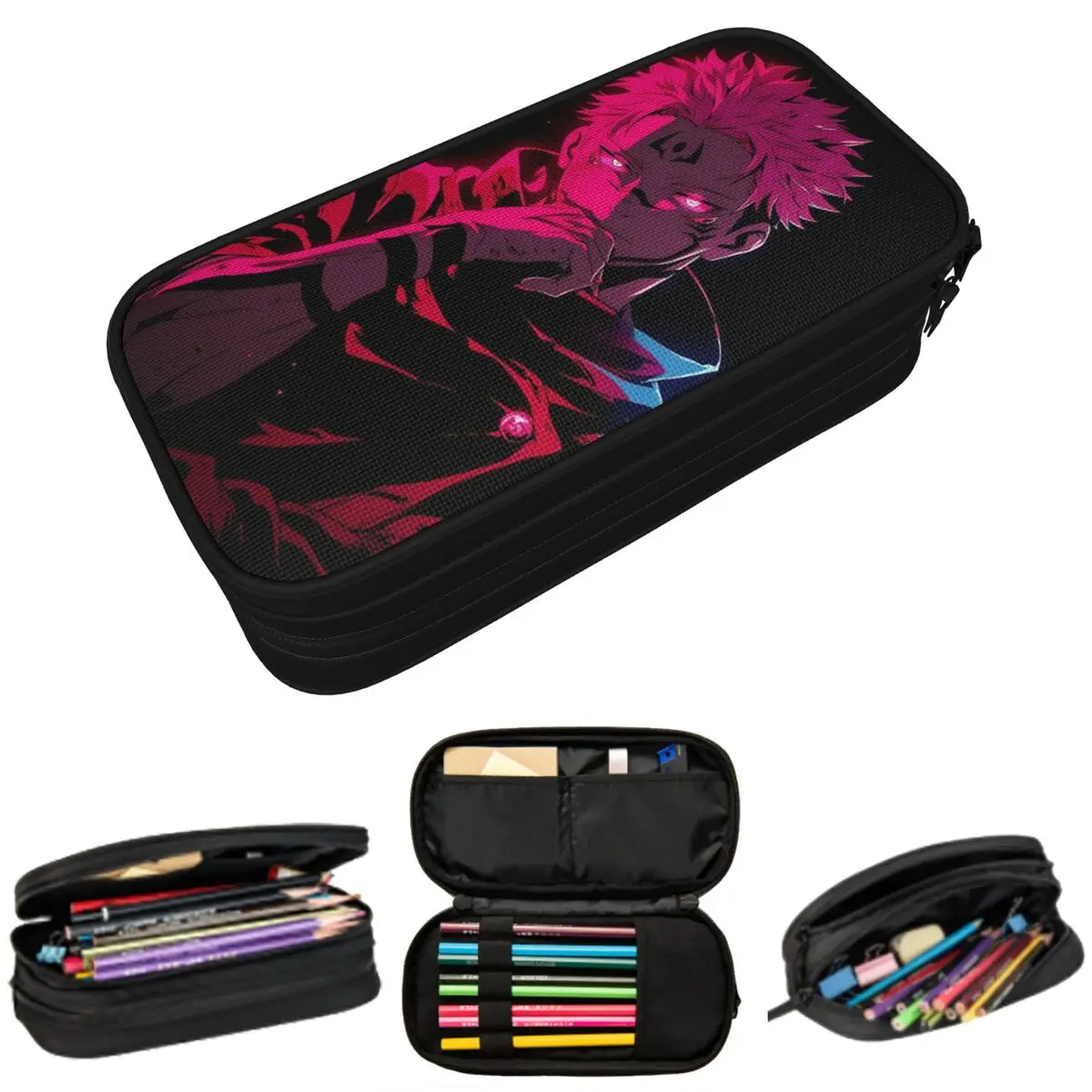 

Jujutsu Kaisen Anime Pencil Case for Students School Pen Box Pencil Bag Stationery Supplies Pen Holder Bag