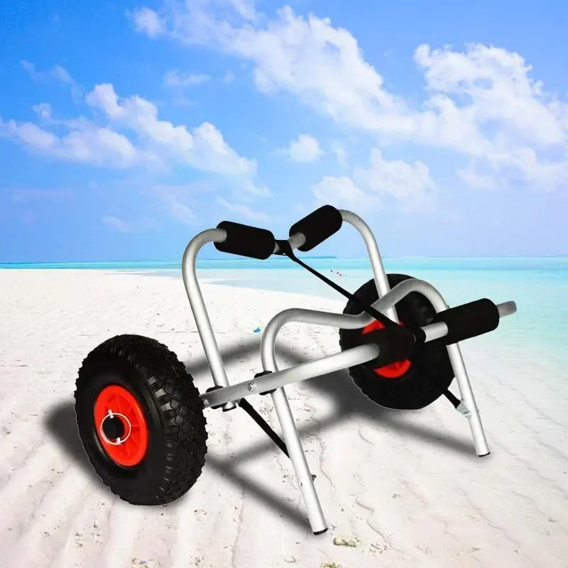 

Portable 70cm Aluminum Dolly Cart Foldable 330lbs Heavy Duty Collapsible Dolly for Fishing Boats Kayaking Canoe