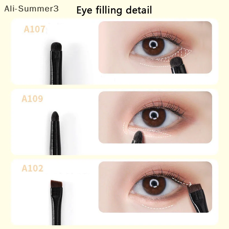 Ensemble de pinceaux de maquillage pour les yeux, 6 pièces, professionnel, doux, contour, fard à paupières, Eyeliner, brosse à sourcils, outil cosmétique de beauté du visage pour femmes