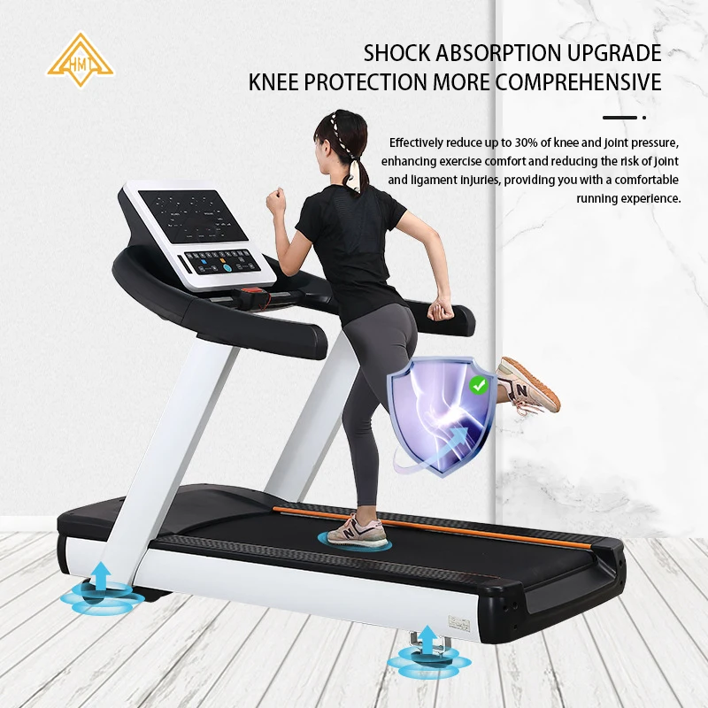 Heavy Duty Electric Treadmill with LED Screen Motor 0-20km/h Speed Calorie Tracking for Home and Gym Use