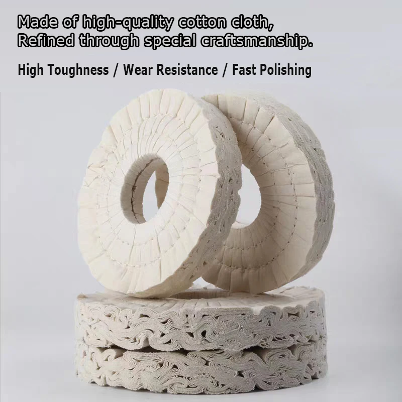 1 pcs 150/200x20x50mm Cotton Airway Buffing Wheel for Edge Bonding Machine Woodworking Machinery