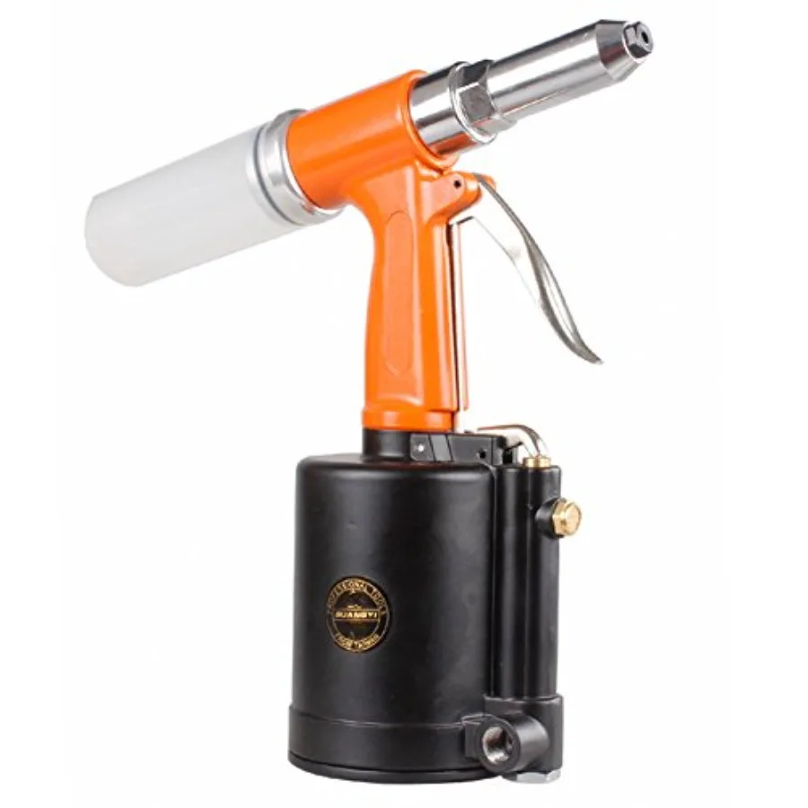 Air Rivet Gun 1/4 Inch Heavy Duty Pneumatic Hydraulic Rivet Tool in Silver with High Efficiency and Durable Design for Industri