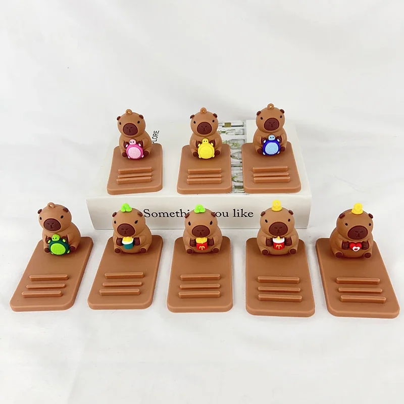 

Креативная подставка для мобильного телефона с капибарой и планшетом, мультяшные настольные украшения, портативная подставка для ленивого телефона, аксессуары