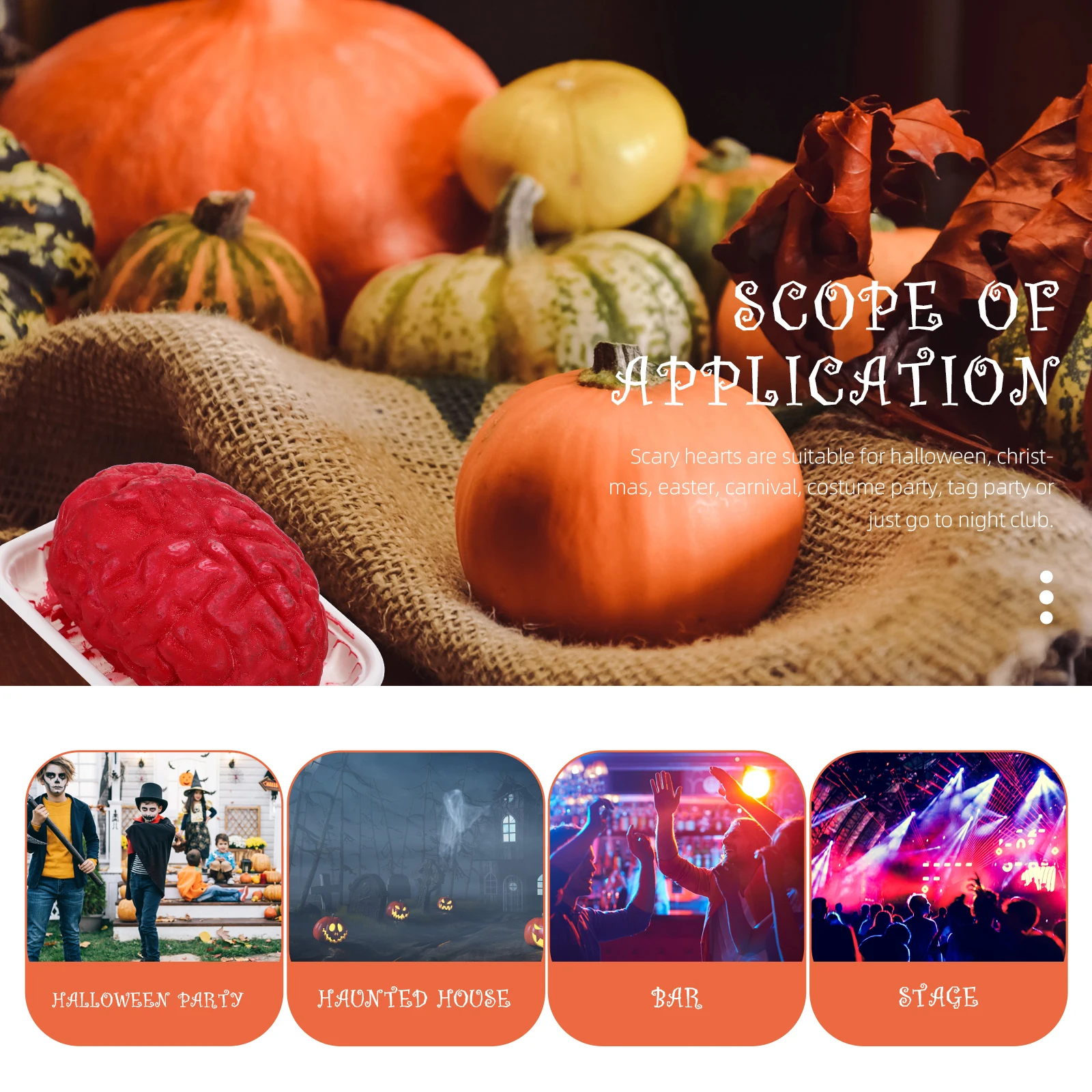 

Fake Body Prop Halloween Horror Party Decoration Accessory Plastic Organ Festival Wear-Resistant Decorative Horror Party