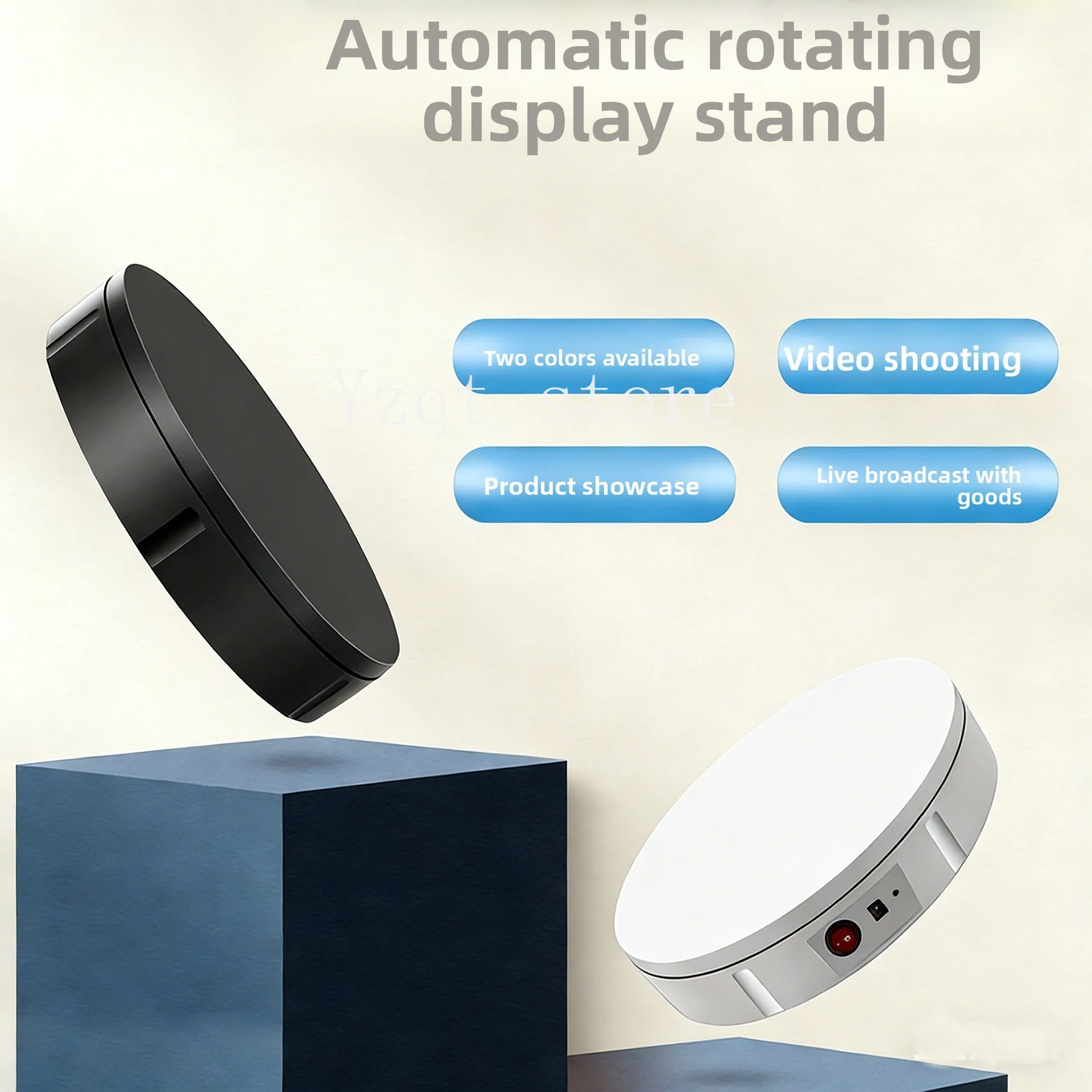 Electric turntable 100KG load-bearing 360-degree rotating booth live video shooting photo full rotation model display