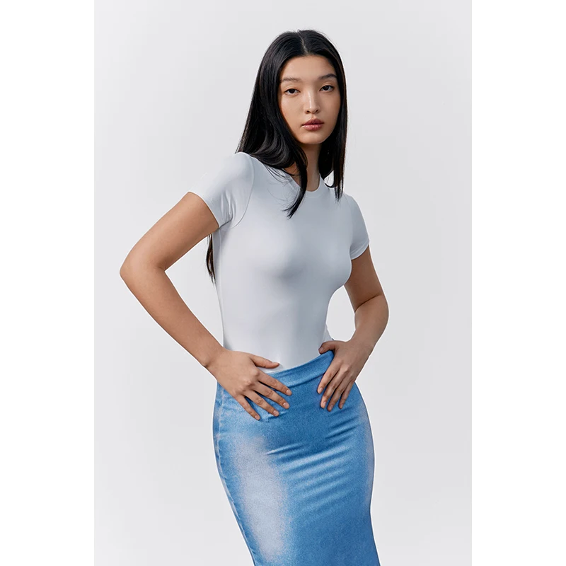 

Мужская футболка-комбинезон SANKUANZ Slim Fit с принтом логотипа, круглый вырез, лето 2024, удобная повседневная одежда