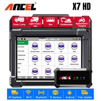 ANCEL X7HD Heavy Duty Truck Scanner Full System Diagnostic Tool Bidirectional Diesel Scan Tool with DPF, ECU Coding 40+ Reset