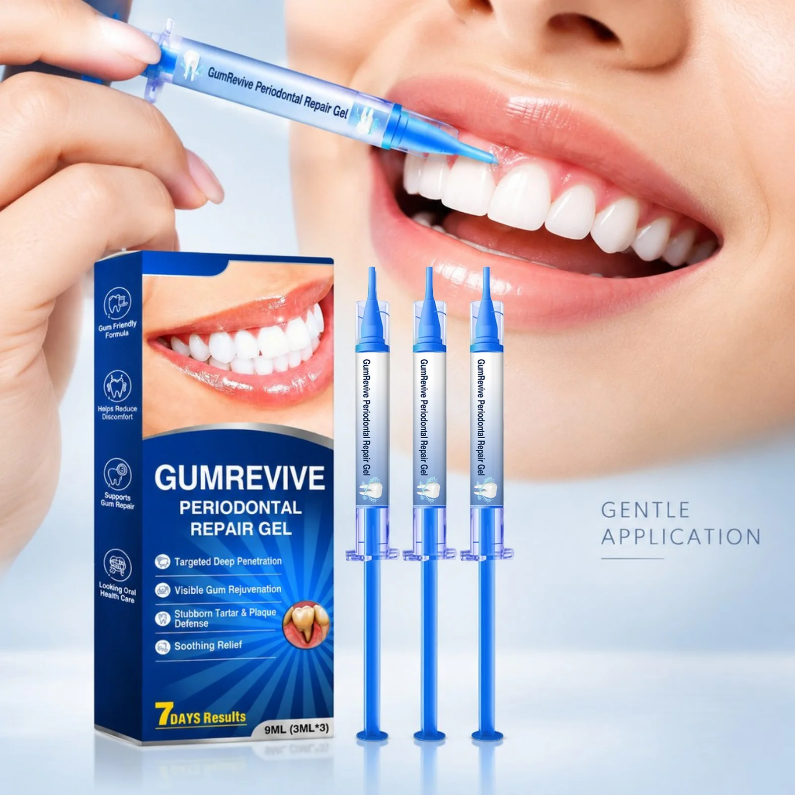 Gum Repair Care Gel Deep Cleaning Teeth Stain Gum Pain Sensitivity Relief Portable Tooth Care Gel Serum Restore Healthy Oral
