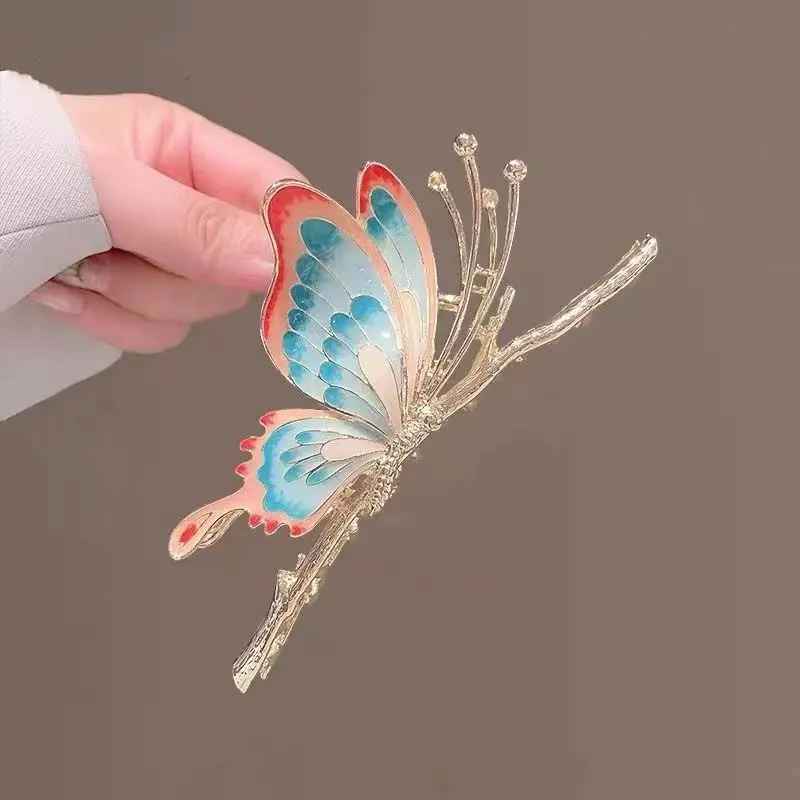 New Fashion Fine Luxury Metal Butterfly Elegant Hairpin for Women Girl Hair Accessories Headdress Wholesale