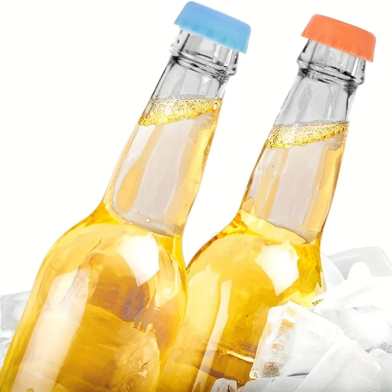 6pcs Reusable Silicone Bottle Caps Beer Soda Wine Sealing Lids Food Grade Beverage Fresh-Keeping Caps Multi-Colors Kitchen