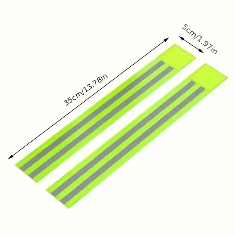 Fitas Refletivas para Caminhadas Noturnas, Ciclismo e Corrida, Fita Refletora de Segurança, Bandas Refletivas para Pulso, Braço, Tornozelo e Perna, Alta Visibilidade