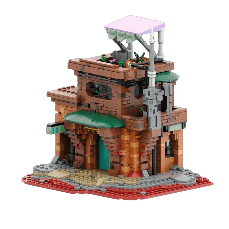 1082 PCS Star Battle Series Plant Shop Building Block Creative Architectural Bricks Model For Kid DIY Assembly Display Toy Gift