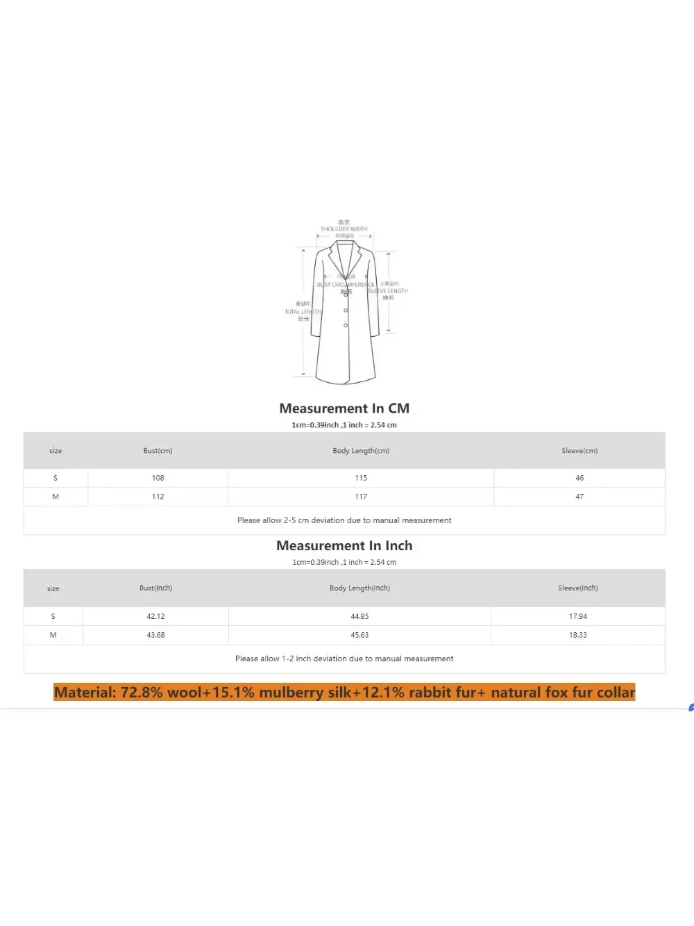 Natural Fox Fur Collar New 2024 Real Fur long Coat Winter Jacket Women Wool Woolen Demure Ladies thick warm Outerwear Streetwear