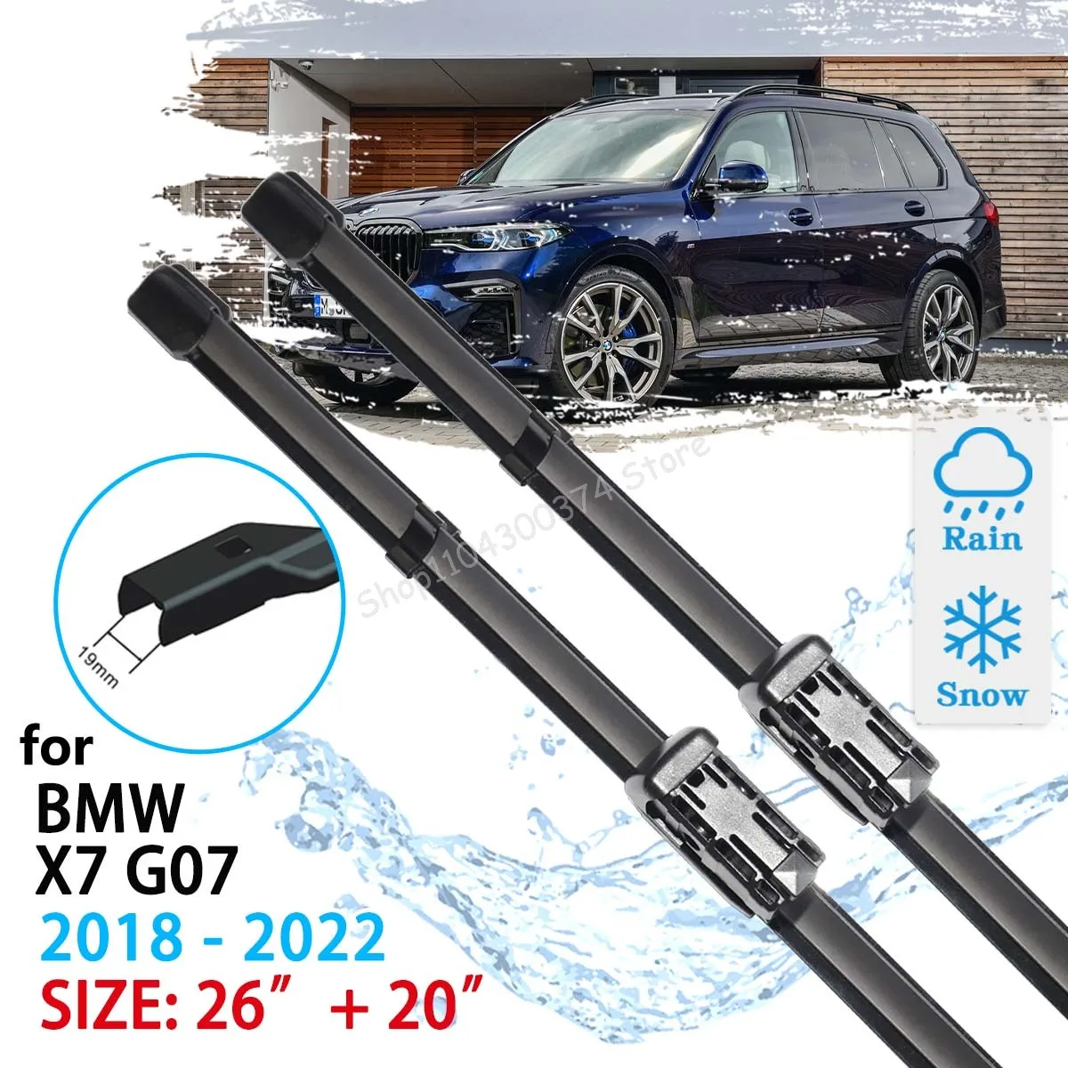 

Car Front Wiper Blade For BMW X7 G07 2018 2019 2020 2021 2022 Windscreen Windshield Accessories Windows