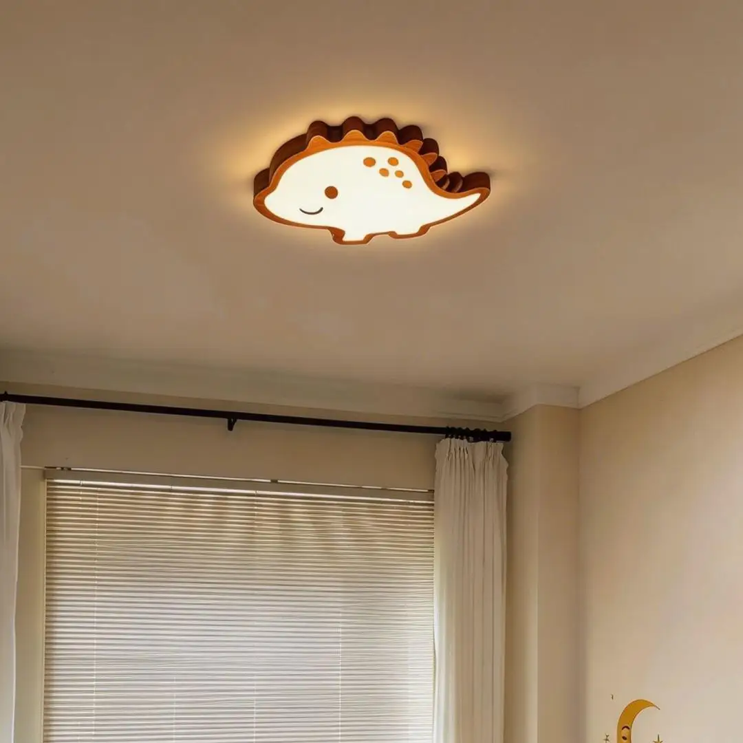 Simple Warm and Personalized Dinosaur Children's Room Ceiling Light LED Eye Protection Cartoon Cute Antique Style Study Light
