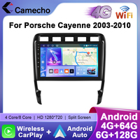 Camecho Car Radio For Porsche Cayenne 2003-2010 Wireless CarPlay Android Auto Multimedia Player 6+128G 4G WIFI Mirror Link GPS