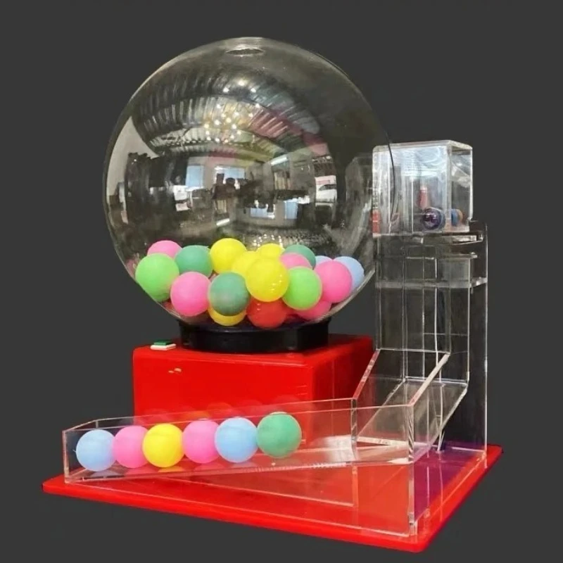 Looook Store Electric Automatic Bingo Ball Drawing Machine Acrylic Lucky Raffle Cage for Football Draft Game Lottery Activity