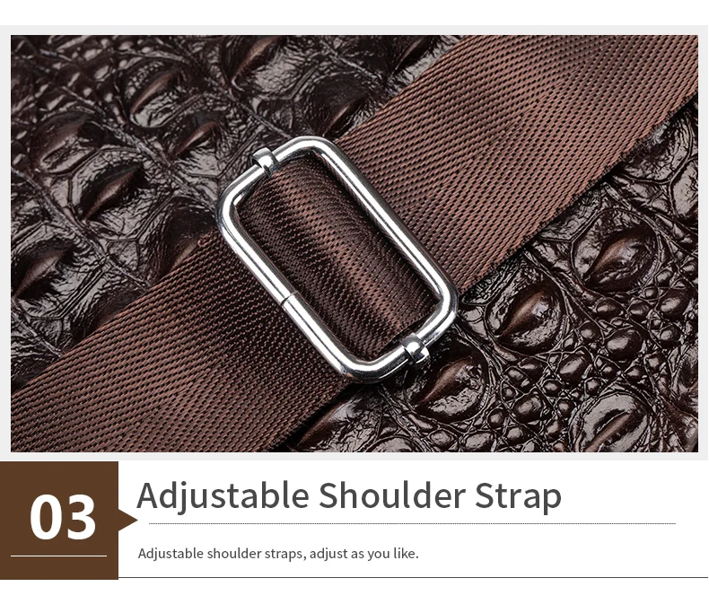 SCHLATUM Herren Echtleder Vintage Krokodilmuster Brusttasche Luxus Herren Umhängetasche Reisetasche Multifunktionale Schultertaschen – Detail 8