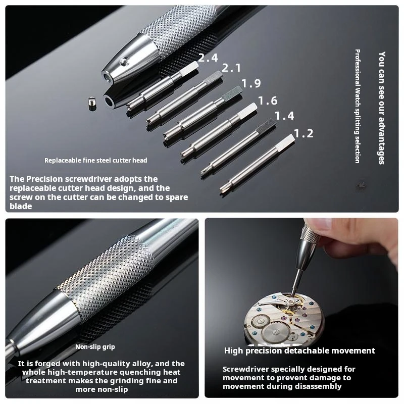 Amortecedor de três mandíbulas lote chave de fenda especial tomar amortecedor mola triangular chave de fenda especial ferramenta de reparo de relógio